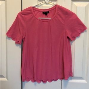 Topshop scalloped t shirt